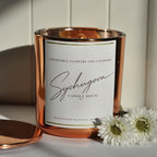 Chamomile and lavandin deep sleep aromatherapy candle in a glass jar with cherry wood wick — Sychugova Candle House