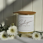 Chamomile and lavandin evening skin recovery massage candle that melts into cocoa and shea body oil — Sychugova Candle House